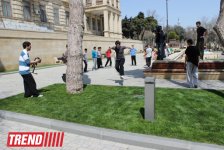 Знаменитый паркурист из Великобритании Райан Дойл дал мастер-класс в Баку (фотосессия)