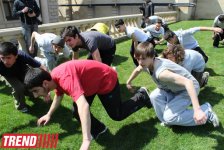 Знаменитый паркурист из Великобритании Райан Дойл дал мастер-класс в Баку (фотосессия)