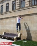 Знаменитый паркурист из Великобритании Райан Дойл дал мастер-класс в Баку (фотосессия)