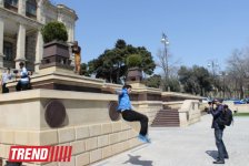 Знаменитый паркурист из Великобритании Райан Дойл дал мастер-класс в Баку (фотосессия)