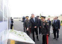 Президент Азербайджана Ильхам Алиев осмотрел Н-скую воинскую часть Внутренних войск в Гаджигабуле после реконструкции (ФОТО)