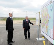 Президент Азербайджана принял участие в открытии автомобильной дороги в Гаджигабульском районе (версия 2) (ФОТО)