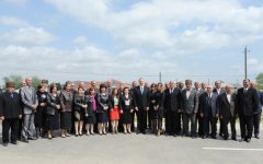 Президент Азербайджана принял участие в открытии автомобильной дороги в Гаджигабульском районе (версия 2) (ФОТО)