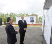 Президент Азербайджана принял участие в церемонии по случаю начала подачи питьевой воды в Гаджигабул (ФОТО)