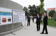 Президент Ильхам Алиев ознакомился в Мингячевире с реконструированным Набережным парком (ФОТО)