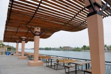 Президент Ильхам Алиев ознакомился в Мингячевире с реконструированным Набережным парком (ФОТО)