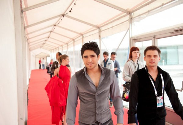 Фарид Мамедов за кулисами "Мальмё Арена" (фото)