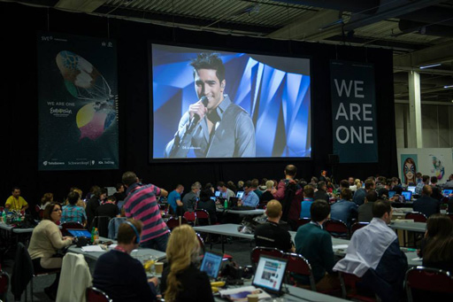Фоторепортаж выступления Фарида Мамедова во втором полуфинале "Евровидения-2013"