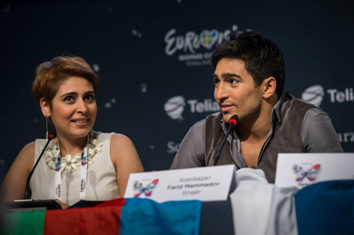 Фоторепортаж выступления Фарида Мамедова во втором полуфинале "Евровидения-2013"