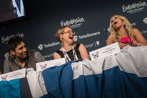 Фоторепортаж выступления Фарида Мамедова во втором полуфинале "Евровидения-2013"