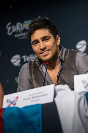 Фоторепортаж выступления Фарида Мамедова во втором полуфинале "Евровидения-2013"