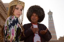 Азербайджанская актриса в узбекском национальном платье - проект в Ташкенте  (фотосессия)