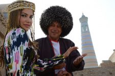 Азербайджанская актриса в узбекском национальном платье - проект в Ташкенте  (фотосессия)