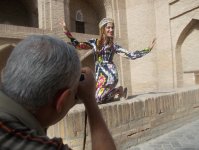 Азербайджанская актриса в узбекском национальном платье - проект в Ташкенте  (фотосессия)