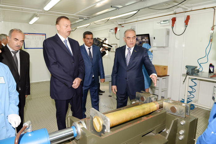 Президент Азербайджана принял участие в открытии центра утилизации боеприпасов на заводе "Араз" (ФОТО)
