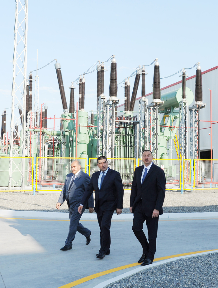 Президент Азербайджана принял участие в открытии электростанции "Джануб" (ФОТО)