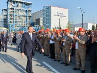 Президент Азербайджана принял участие в открытии электростанции "Джануб" (ФОТО)