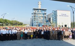 Президент Азербайджана принял участие в открытии электростанции "Джануб" (ФОТО)