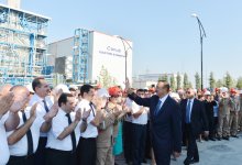 Президент Азербайджана принял участие в открытии электростанции "Джануб" (ФОТО)