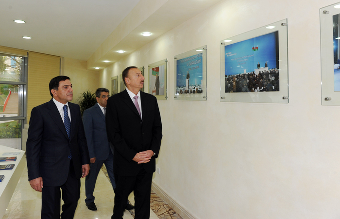 Президент Азербайджана принял участие в открытии здания Бинагадинской районной организации партии «Ени Азербайджан» (ФОТО)