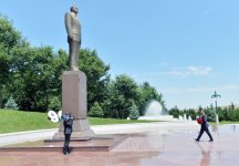 Президент Азербайджана совершает визит в Товузский район