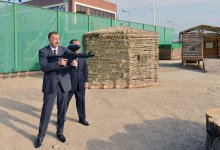 Президент Азербайджана ознакомился с Агстафинским пейнтбольным и стрелковым центром (ФОТО)