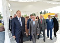 Президент Азербайджана принял участие в церемонии открытия канализационной сети и водопровода в Шабране (ФОТО)