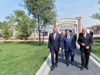 Президент Азербайджана принял участие в церемонии открытия канализационной сети и водопровода в Шабране (ФОТО)