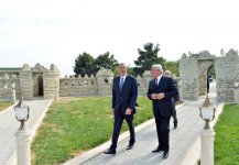 Президент Ильхам Алиев ознакомился с Площадью флага в Шабране (ФОТО)