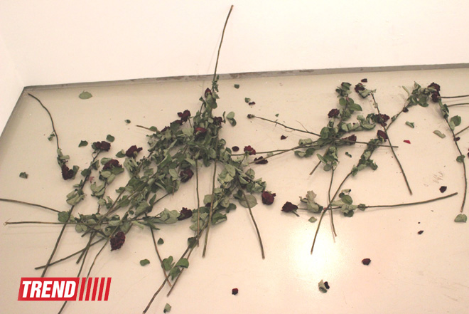 Человек в вулканической грязи, увядшие розы, разговор по душам - необычная выставка в Баку (фото)