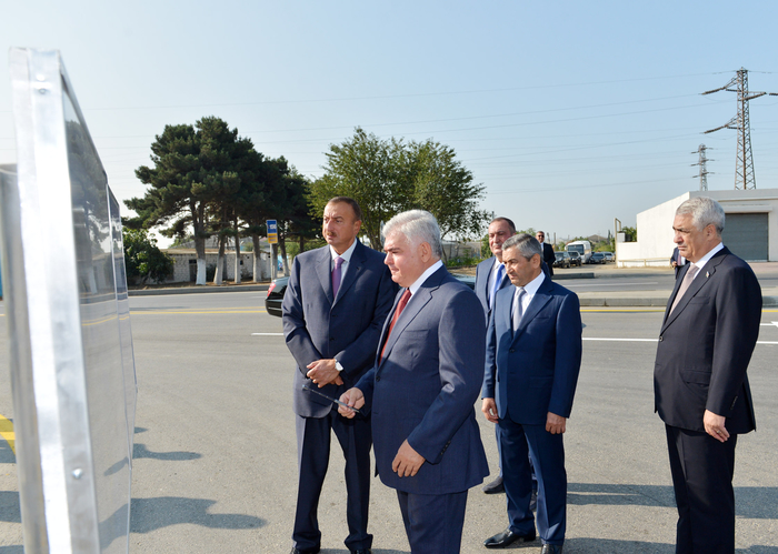 Ильхам Алиев ознакомился с работами по основательной реконструкции части дороги Сабунчу-Забрат-Маштага-Бузовна (ФОТО)