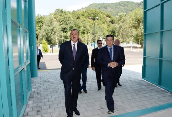 Президент Азербайджана принял участие в вводе в эксплуатацию гидроэлектростанции "Исмаиллы-1” (ФОТО)