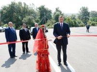 Президент Азербайджана принял участие в открытии автодороги в Исмаиллинском районе (ФОТО)