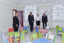 Ильхам Алиев принял участие в открытии в Огузе яслей-детского сада  (ФОТО)