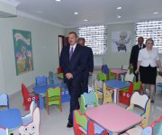 Ильхам Алиев принял участие в открытии в Огузе яслей-детского сада  (ФОТО)
