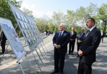 Президент Азербайджана принял участие в открытии автодороги Ашагы Кунгут-Айдынбулаг в Шеки (ФОТО)
