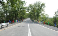 Президент Азербайджана принял участие в открытии автодороги Ашагы Кунгут-Айдынбулаг в Шеки (ФОТО)