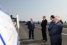 Президент Азербайджана принял участие в открытии участка реконструируемой автодороги Шеки-Гах-Загатала (ФОТО)