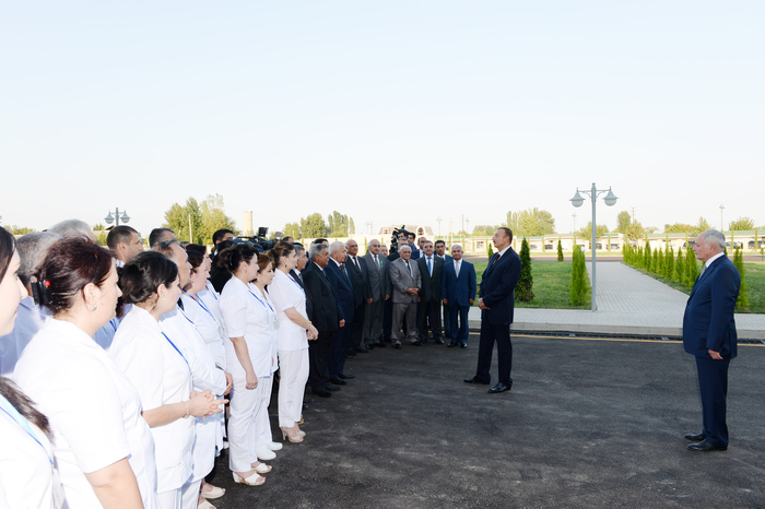 Президент Азербайджана принял участие в открытии Агджабединской центральной районной больницы (ФОТО)