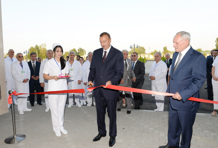 Президент Азербайджана принял участие в открытии Агджабединской центральной районной больницы (ФОТО)