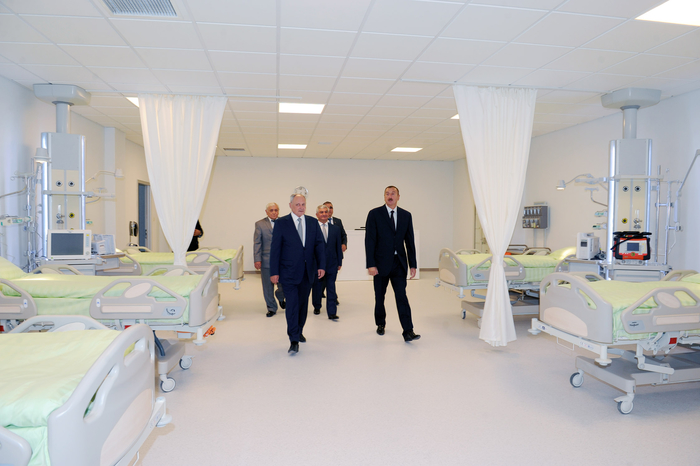 Президент Азербайджана принял участие в открытии Агджабединской центральной районной больницы (ФОТО)