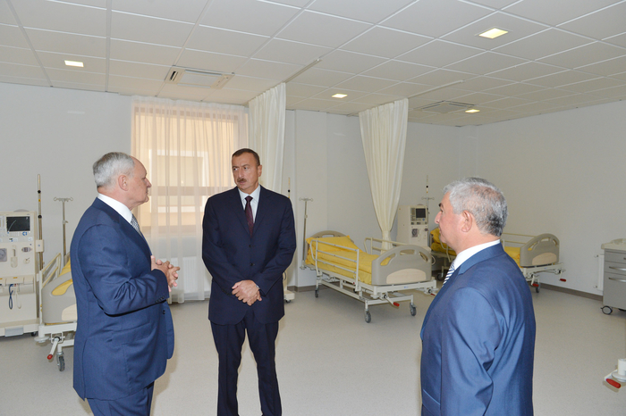 Президент Азербайджана принял участие в открытии Агджабединской центральной районной больницы (ФОТО)