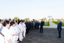 Президент Азербайджана принял участие в открытии Агджабединской центральной районной больницы (ФОТО)