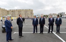 Ильхам Алиев принял участие в церемонии открытия дорожного узла тоннельного типа "Площадь Победы" (ФОТО)