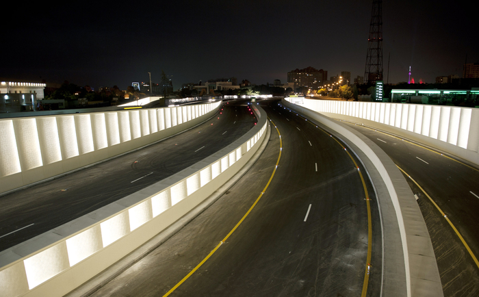 Ильхам Алиев принял участие в церемонии открытия дорожного узла тоннельного типа "Площадь Победы" (ФОТО)