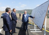 Президент Ильхам Алиев принял участие в открытии 20-километрового участка автодороги Ярдымлы-Деман-Арвана (ФОТО)