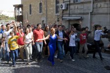 Тысяча молодых людей приняли участие в Баку в съемках клипа "Мой Президент" (ФОТО)