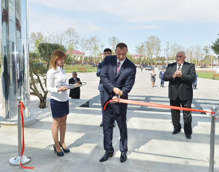 Ильхам Алиев принял участие в открытии Центра интеллектуальной молодежи "Зяка" в Шамкире (ФОТО)