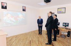 Президент Азербайджана ознакомился с состоянием зданий двух школ в Хатаинском районе Баку после реконструкции (ФОТО)