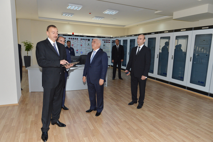 Ильхам Алиев принял участие в церемонии сдачи в эксплуатацию электрической подстанции в Низаминском районе Баку (ФОТО)